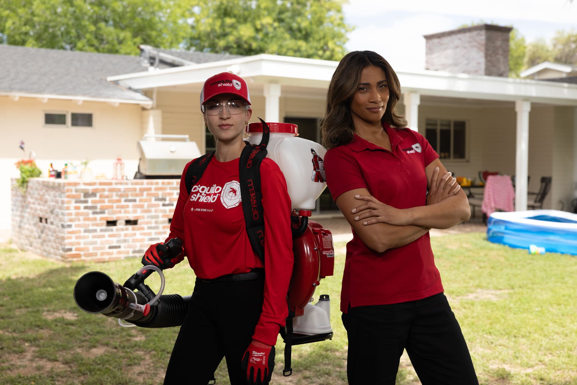 Mosquito Shield technicians providing subterranean termite station monitoring for South Florida homes